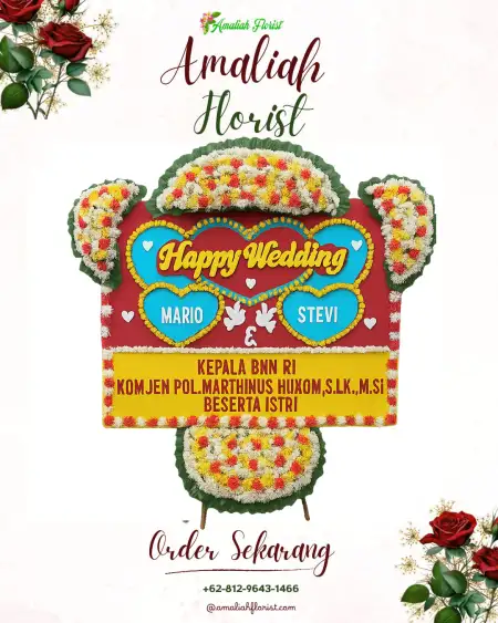 Papan Bunga Pernikahan Bumi Asri